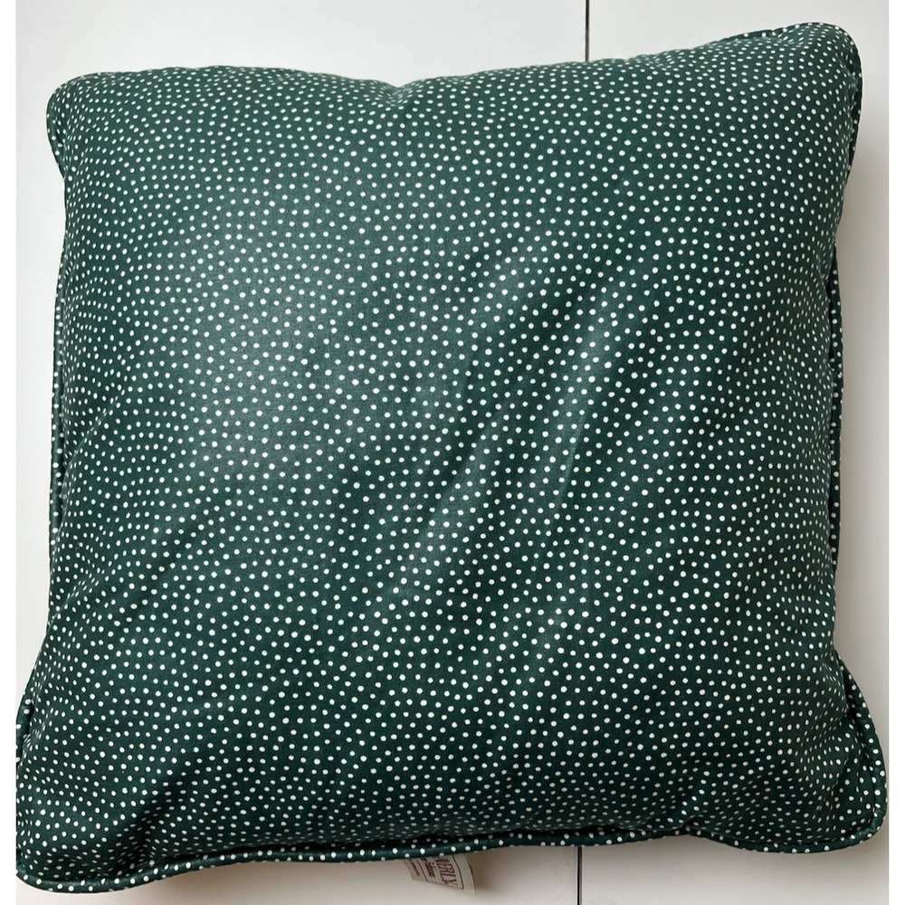 Waverly Home Fashions Polka Dot Dark Green & White 17" Throw Pillow